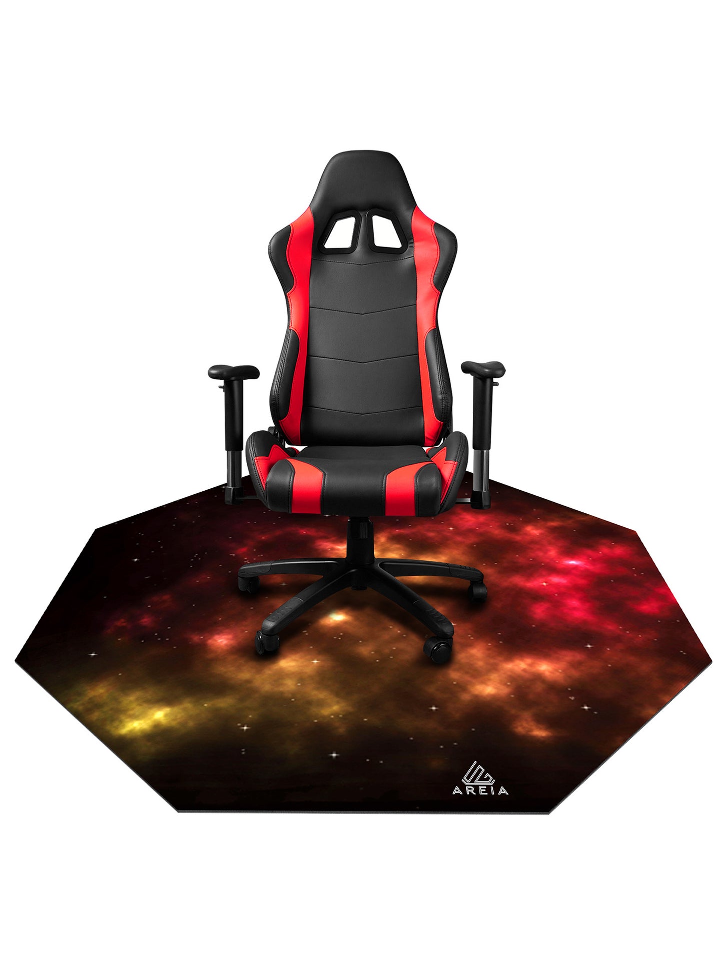 Red Galaxy chair mat