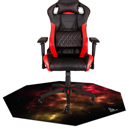 Red Galaxy chair mat