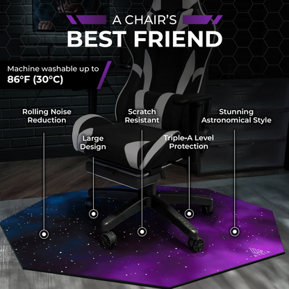 Purple Galaxy Chair Mat